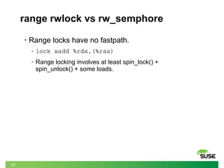 Range reader/writer locking for the Linux kernel | PDF
