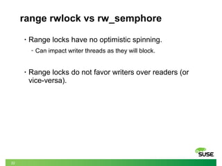 Range reader/writer locking for the Linux kernel | PDF