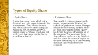 Capital market & financial instruments