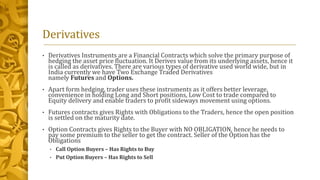 Capital market & financial instruments