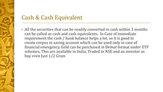Capital market & financial instruments