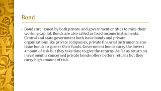 Capital market & financial instruments
