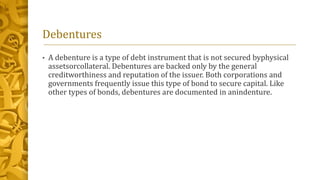 Capital market & financial instruments