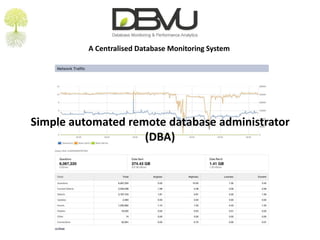 A Centralised Database Monitoring SystemSimple automated remote database administrator (DBA)