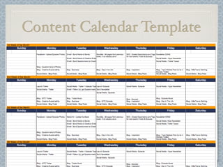 Content Calendar Template
 
