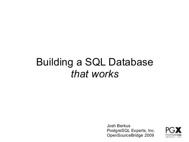 building a sql database