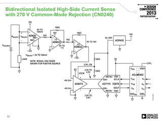 52
Bidirectional Isolated High-Side Current Sense
with 270 V Common-Mode Rejection (CN0240)
 