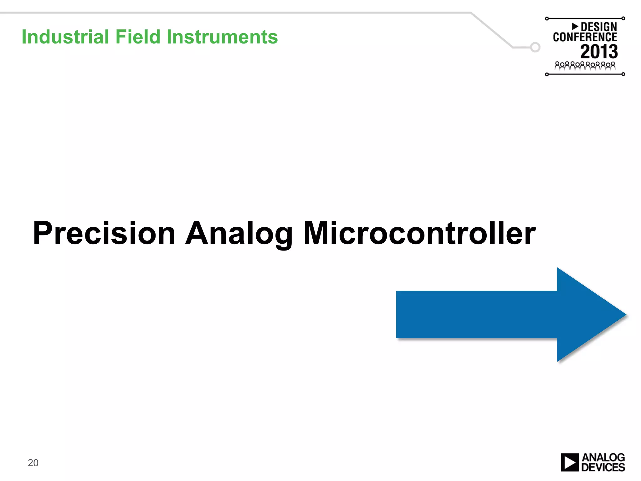Precision Analog Microcontroller
Industrial Field Instruments
20
 