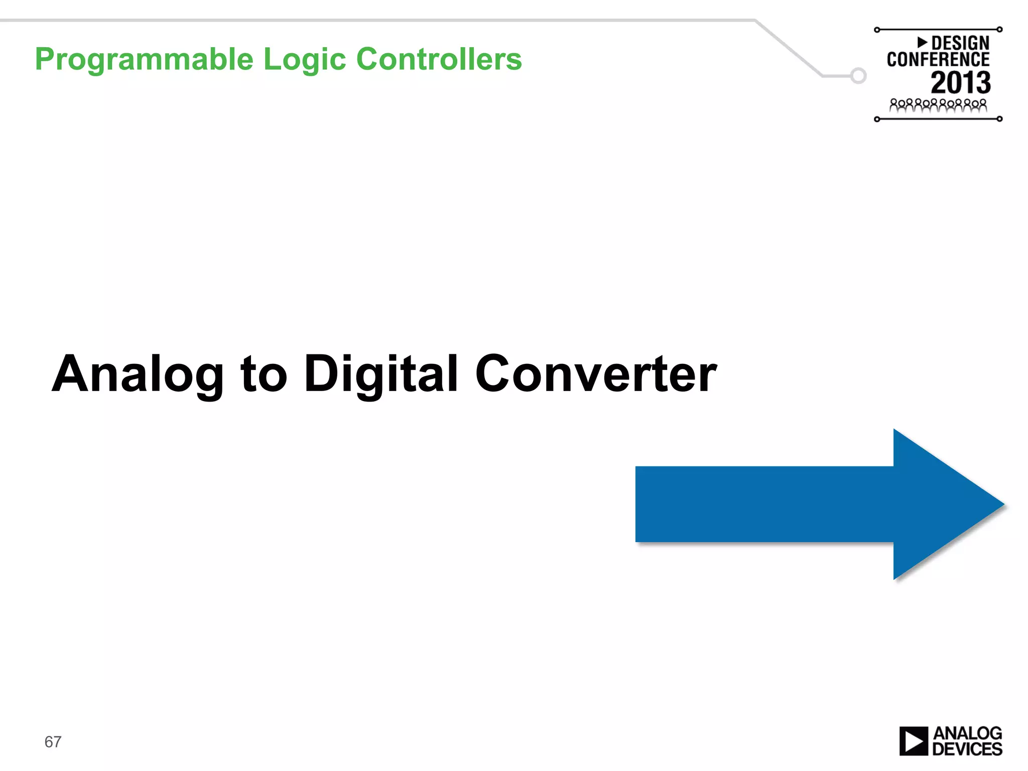 Analog to Digital Converter
Programmable Logic Controllers
67
 