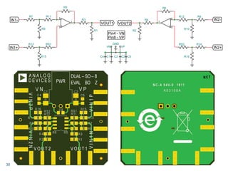 Pin4 - VN
Pin8 - VP
VOUT2
R5
1
VOUT1
R13
IN1+
R7
2
3
IN1-
R1
R3
RS1
R11
R15
R9
7
5
6
R14
IN2+
R8
IN2-
R6
R2
R16
RS2
R12
R4
R10
C3 C2C1
VPVN
GND
C4 C5
30
 