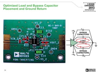 Optimized Load and Bypass Capacitor
Placement and Ground Return
Tantalum
Tantalum
C
C
RL
AD80XX
RT
RG
RF
00
39
 