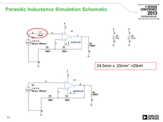 Parasitic Inductance Simulation Schematic
24.5mm x .25mm” =29nH
60
 