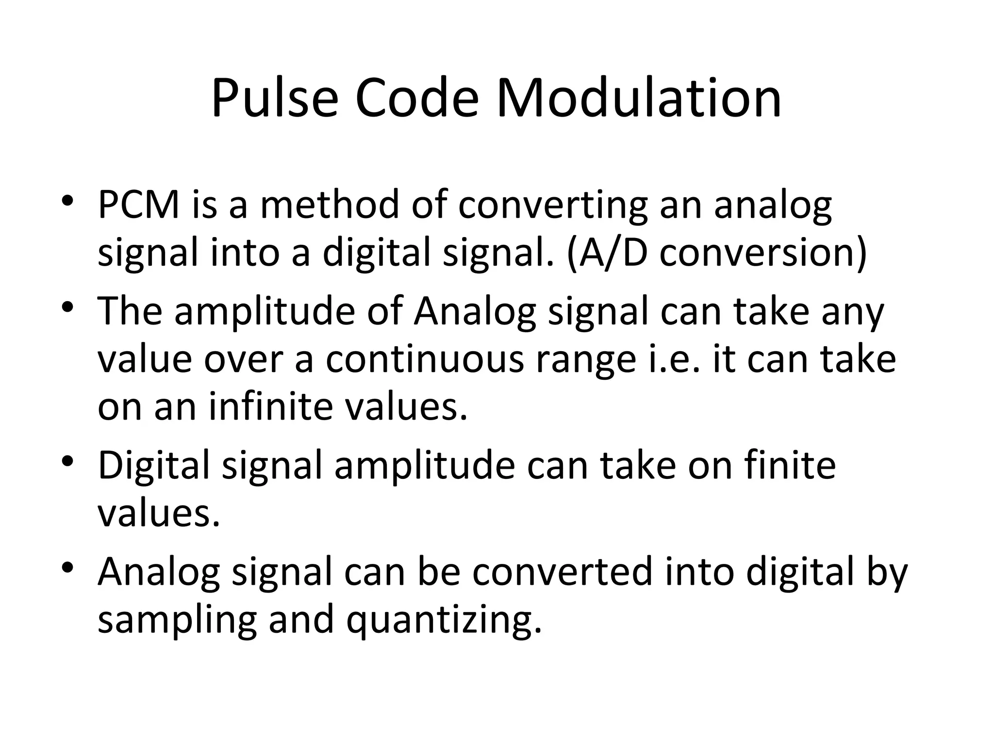 Pulse code modulation | PPT