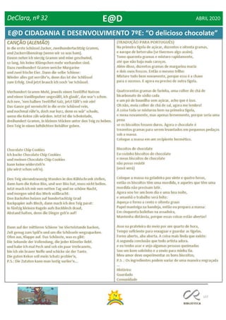 137
DeClara, nº 32 ABRIL 2020E@D
E@D CIDADANIA E DESENVOLVIMENTO 7ºE: “O delicioso chocolate”
 
