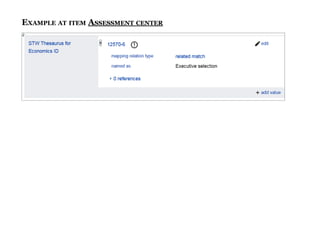 EXAMPLE AT ITEMEXAMPLE AT ITEM ASSESSMENT CENTERASSESSMENT CENTER
 