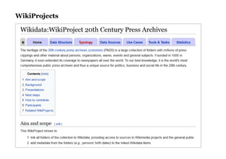 WikiProjectsWikiProjects
 