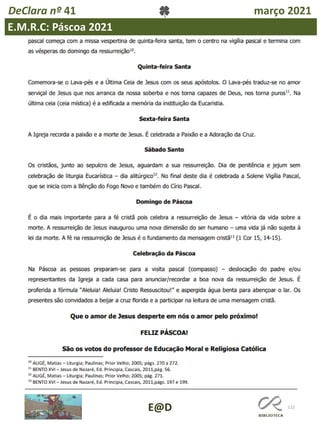 122
E@D
DeClara nº 41 março 2021
E.M.R.C: Páscoa 2021
 