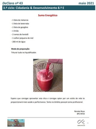 56
DeClara nº 43 maio 2021
3.º ciclo: Cidadania & Desenvolvimento 8.º E
 