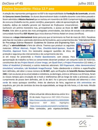 59
DeClara nº 45 julho 2021
Ensino Secundário: Física 12.º ano
Continua…
 