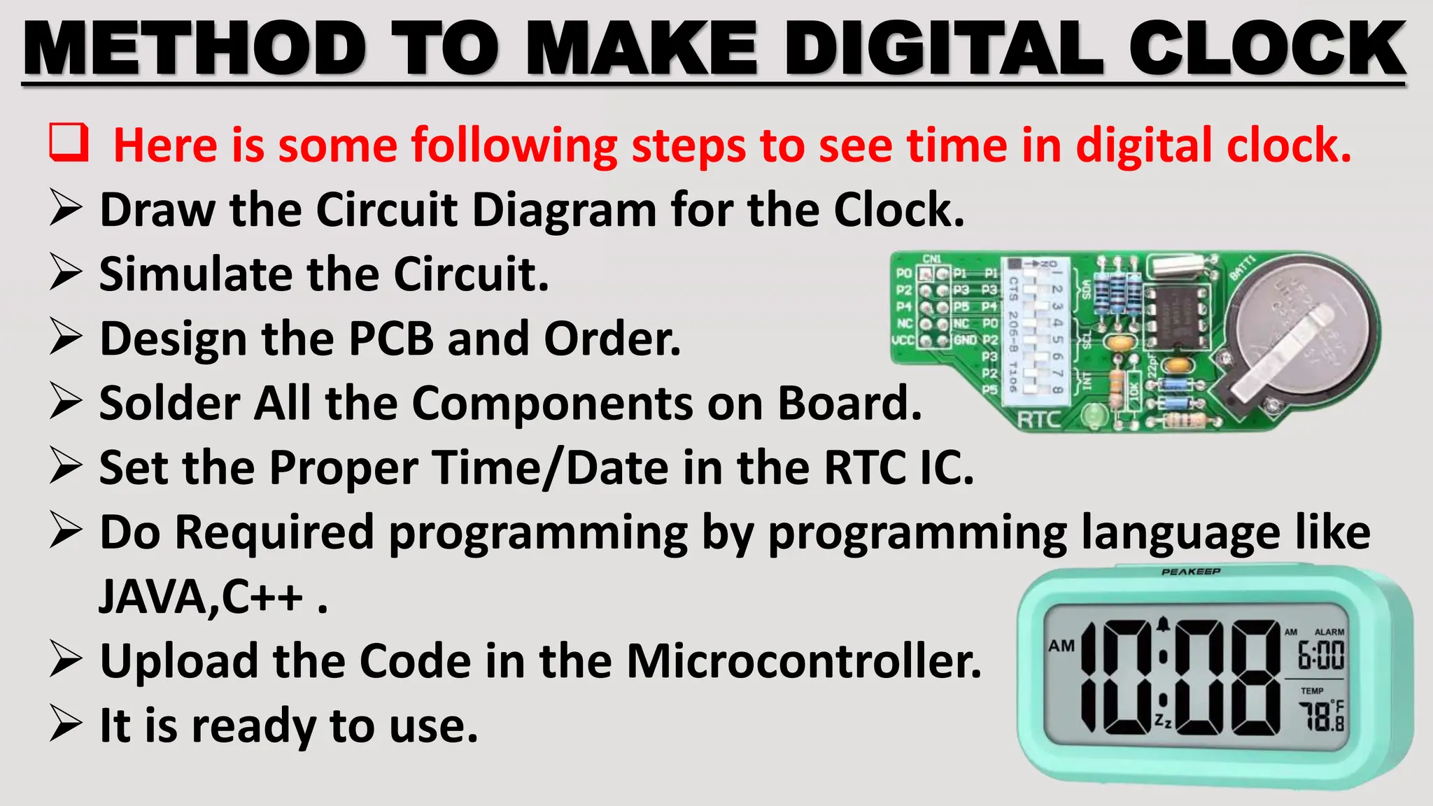 Presentation on Digital Clock | PPTX