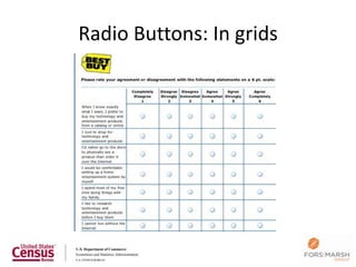 Radio Buttons: In grids




                          70
 