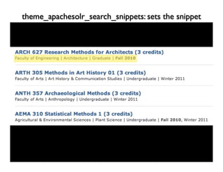 theme_apachesolr_search_snippets: sets the snippet
 