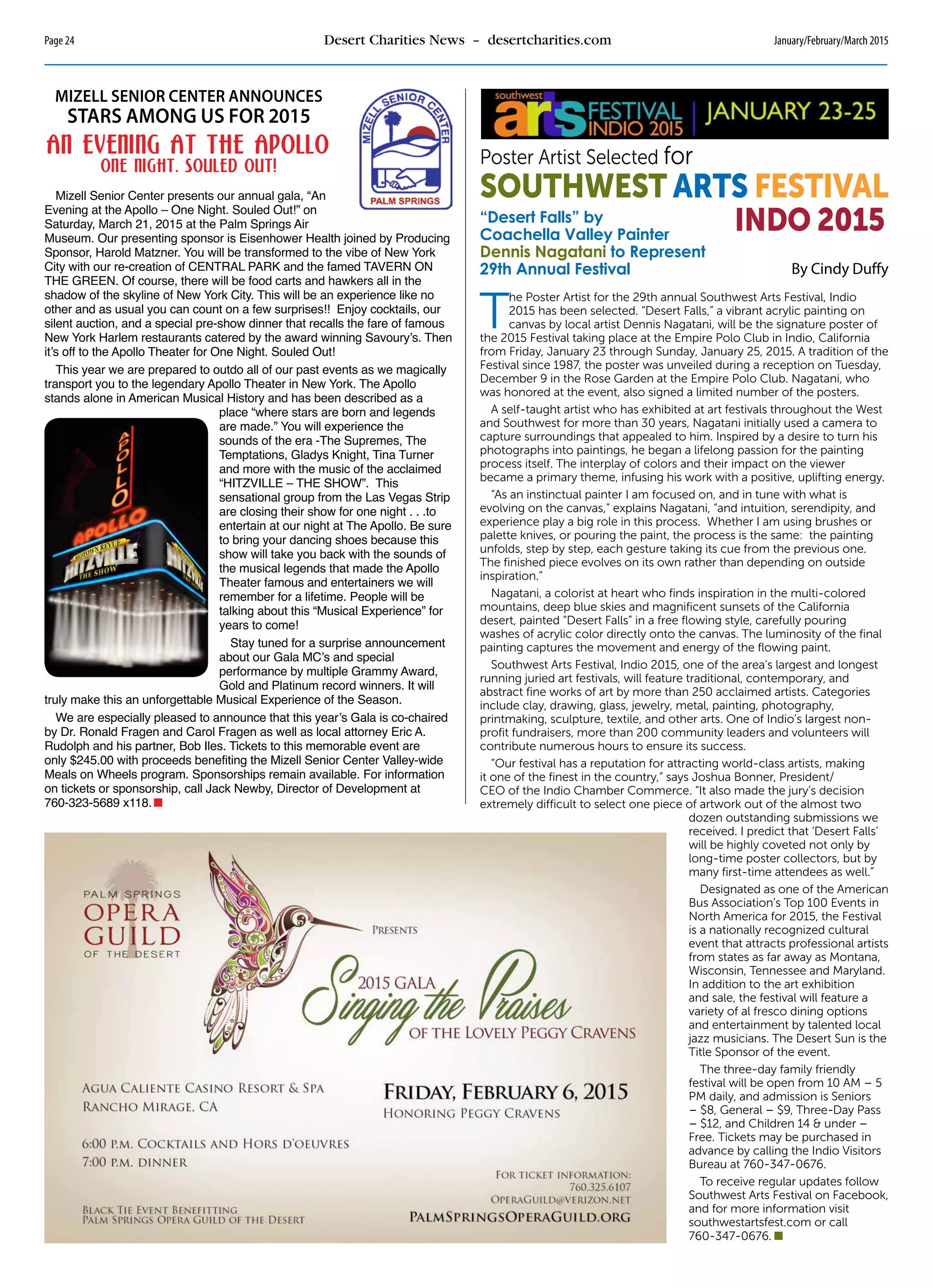 Desert Charities News Southwest Arts Festival PDF