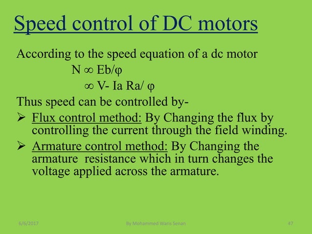 Dc machines (Generator & Motor)