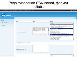 Редактирование  CCK- полей, формат  editable 