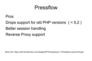Pressflow Pros Drops support for old PHP versions  ( < 5.2 ) 