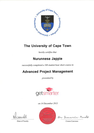 UCT Advanced Project Management