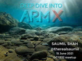 (c) SAUMIL SHAH
@DC11332
DEEP DIVE INTO
SAUMIL SHAH
@therealsaumil
15 June 2021
DC11332 meetup
 