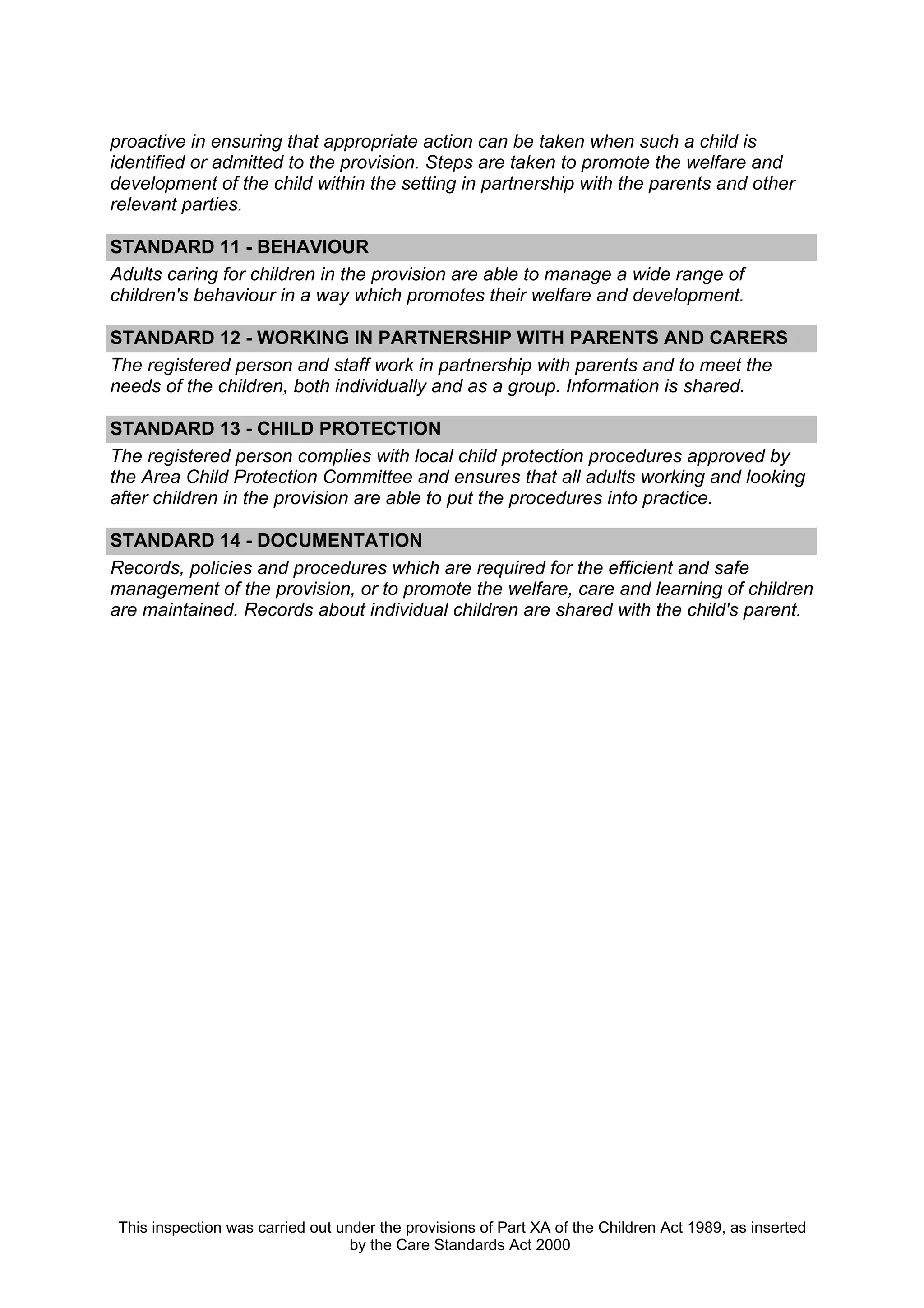 Daycare inspection report | PDF