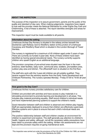 Kids Inspection Daycare inspection report | PDF