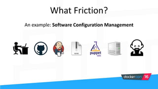 What Friction?
An example: Software Configuration Management
 
