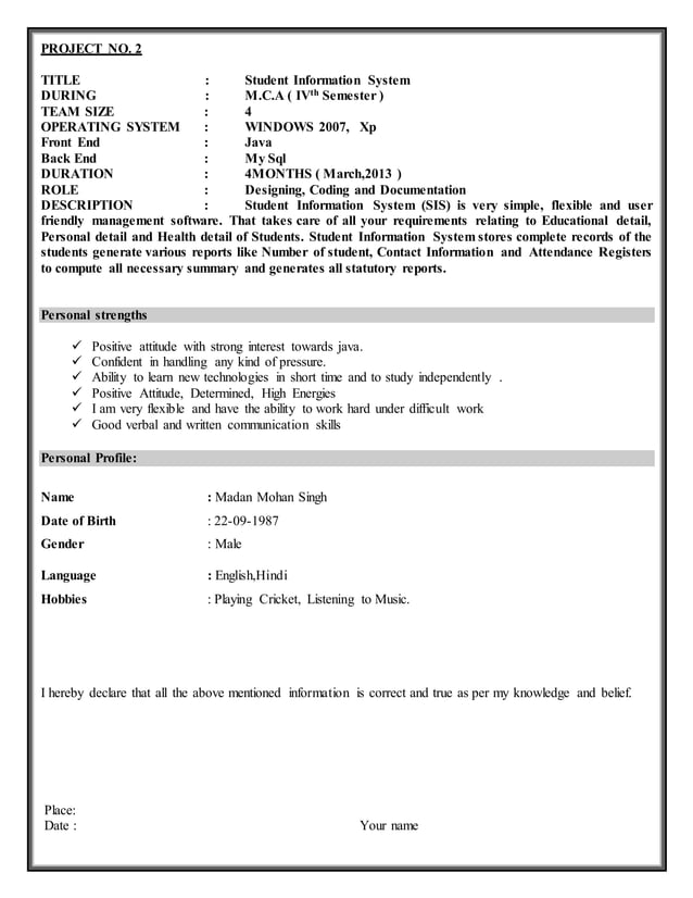 MMS JAVA Updated RESUME PDF Mms java updated resume pdf