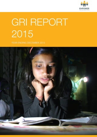 GRI REPORT
2015
YEAR ENDING DECEMBER 2015
 