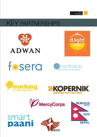 KEY PARTNERSHIPS
212013 Annual Report
2015
GRI Report
 