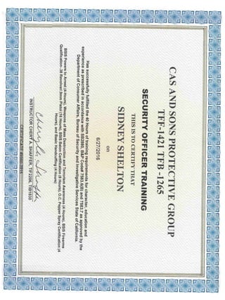 BSIS Guard Training Certificate (LQ)