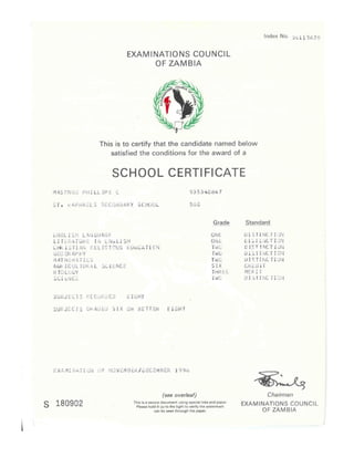 Grade 12 Certificate correct