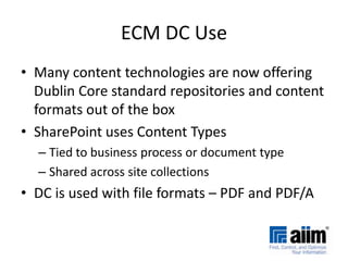 GovernanceWhich of the following governance policies do you have in place for SharePoint usage?55+% trying to address team-site sprawl22% guidance on classification and metadata16% or less on retention, legal discovery - and emails!N=391, Using or  implementing, May 2010