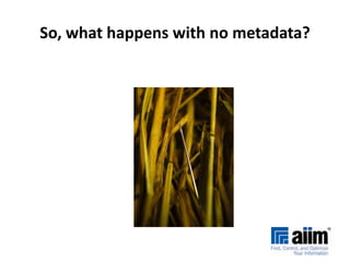 Why?Digital content is expanding at almost unmanageable ratesNew information worldwide has been increasing on average 30% a year (doubling every three years)*Getting access to the right information is an increasingly acute challenge for enterprise employees and customers alikeBetter Information Organisation leads to better Access*http://www2.sims.berkeley.edu/research/projects/how-much-info-2003/