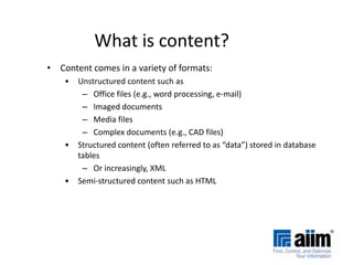 Professional DevelopmentAbout AIIM StandardsANSI AccreditedISO TC 171, Document Management Applications – SecretariatISO TC 171, Document Management Applications, SC2, Application Issues – SecretariatU. S. TAG (Technical Advisory Group) to ISO TC 171 Administrator Industry Standards Developer – AIIM Recommended Practices (ARP)Open Source Standards for Document ManagementLiaison Relationships