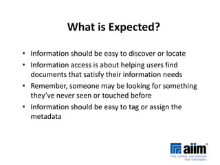 What is ECM?The tools and technologies used to:Capture — move content (in any form) into your repositories for reuse or retirementManage — move it around the enterprise to drive key applications and processesStore — put it in a logical place for easy accessPreserve — long-term archival and storageDeliver — get to the right audience on the right device …documents and content related to organization processes.