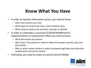 Unstructured content such as 