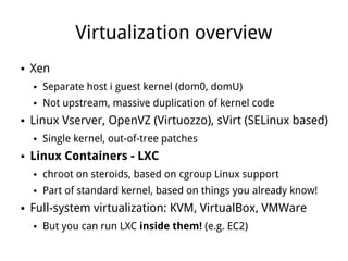 Virtualization which isn't: LXC (Linux Containers) | PPT