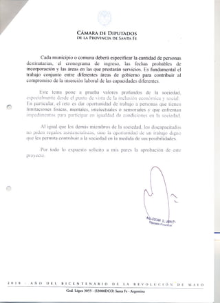 CÁMARA DE DIPUTADOS
                               DE LA PROVINCIA   DE SANTA FE




              Cada municipio o comuna...