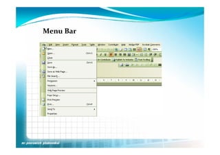 Menu Bar
 
