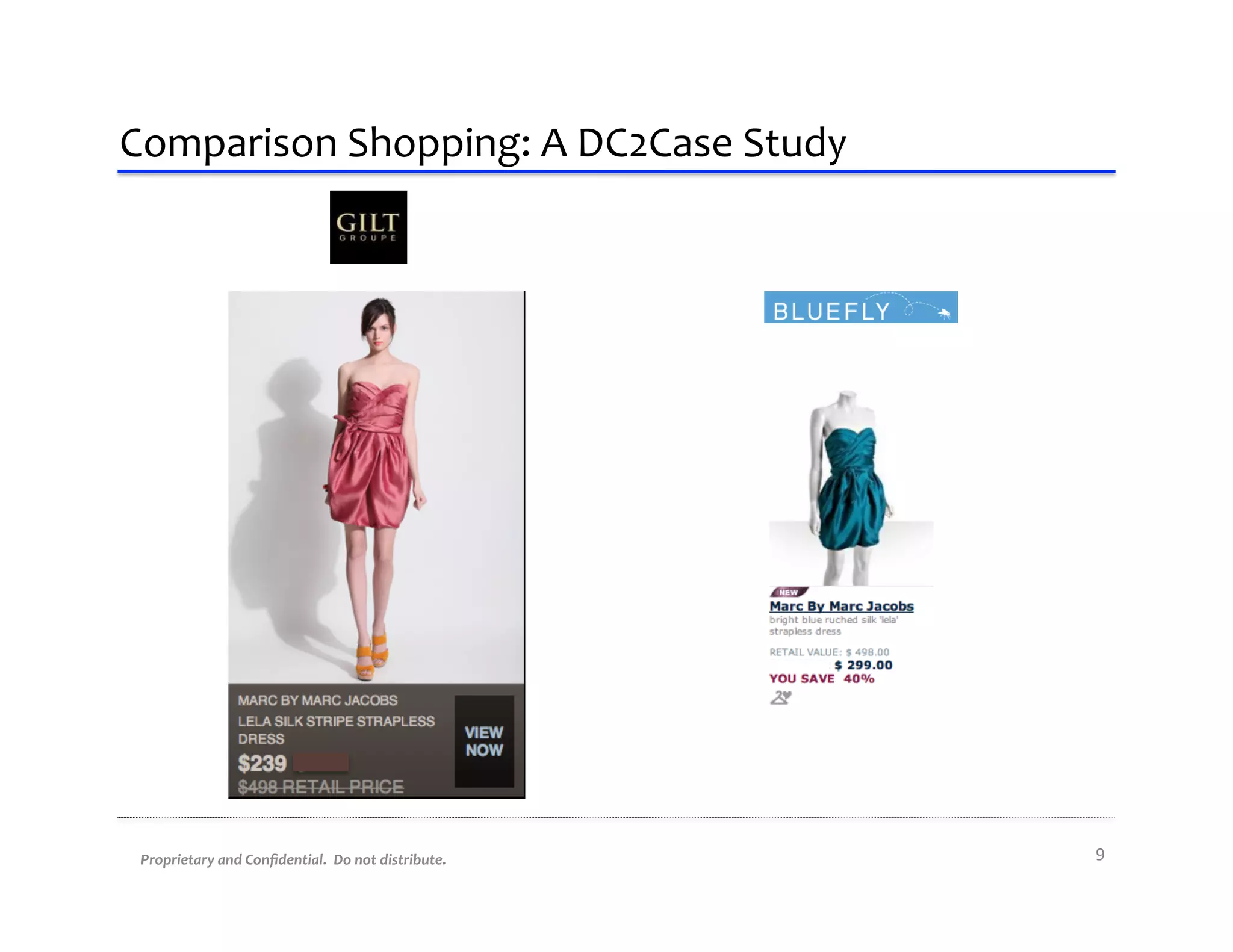 Comparison	
  Shopping:	
  A	
  DC2Case	
  Study	
  




                                                                          `	
  




 Proprietary	
  and	
  Conﬁdential.	
  	
  Do	
  not	
  distribute.	
             9	
  
 