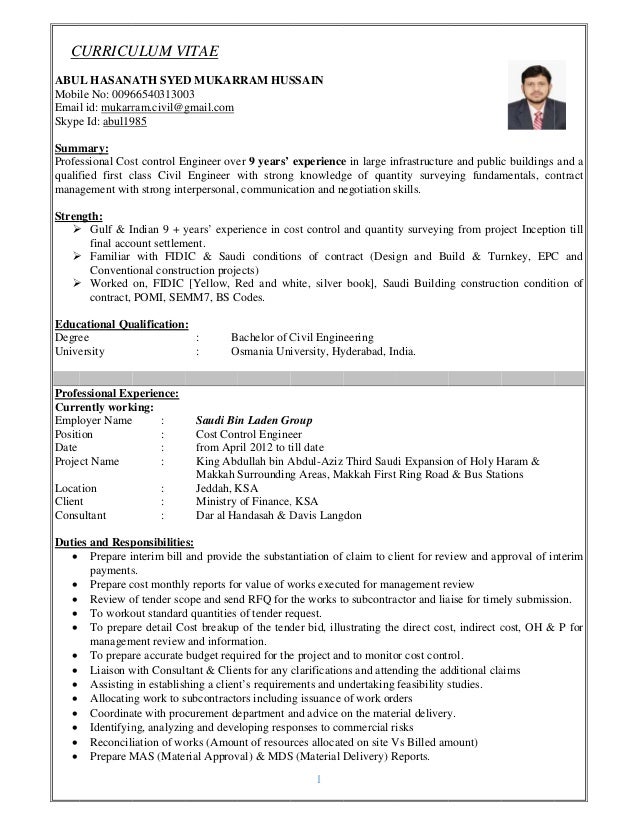 Cost Control Engineer